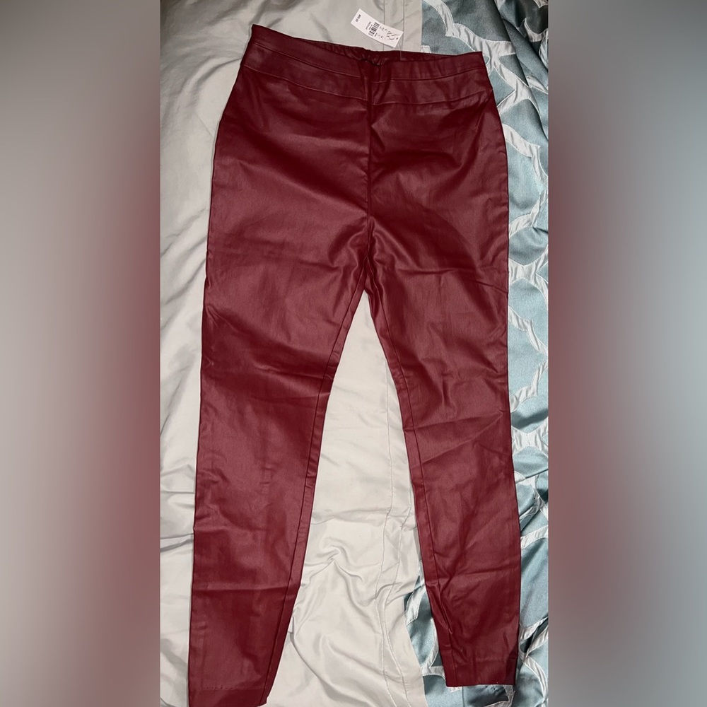 Red leather pants from New York & Company, never worn.
